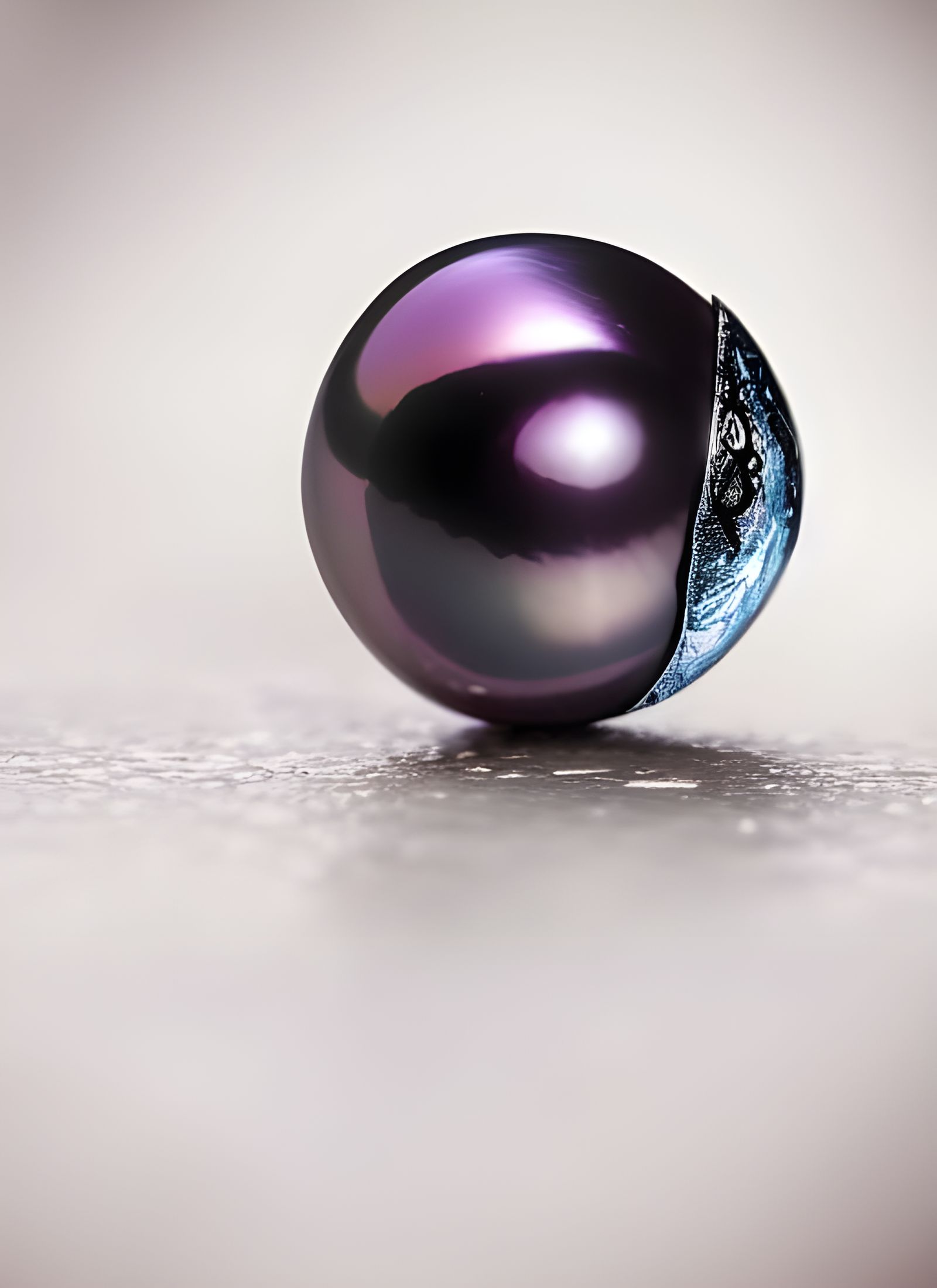 Opalescent Black Pearl with Metals Gleam