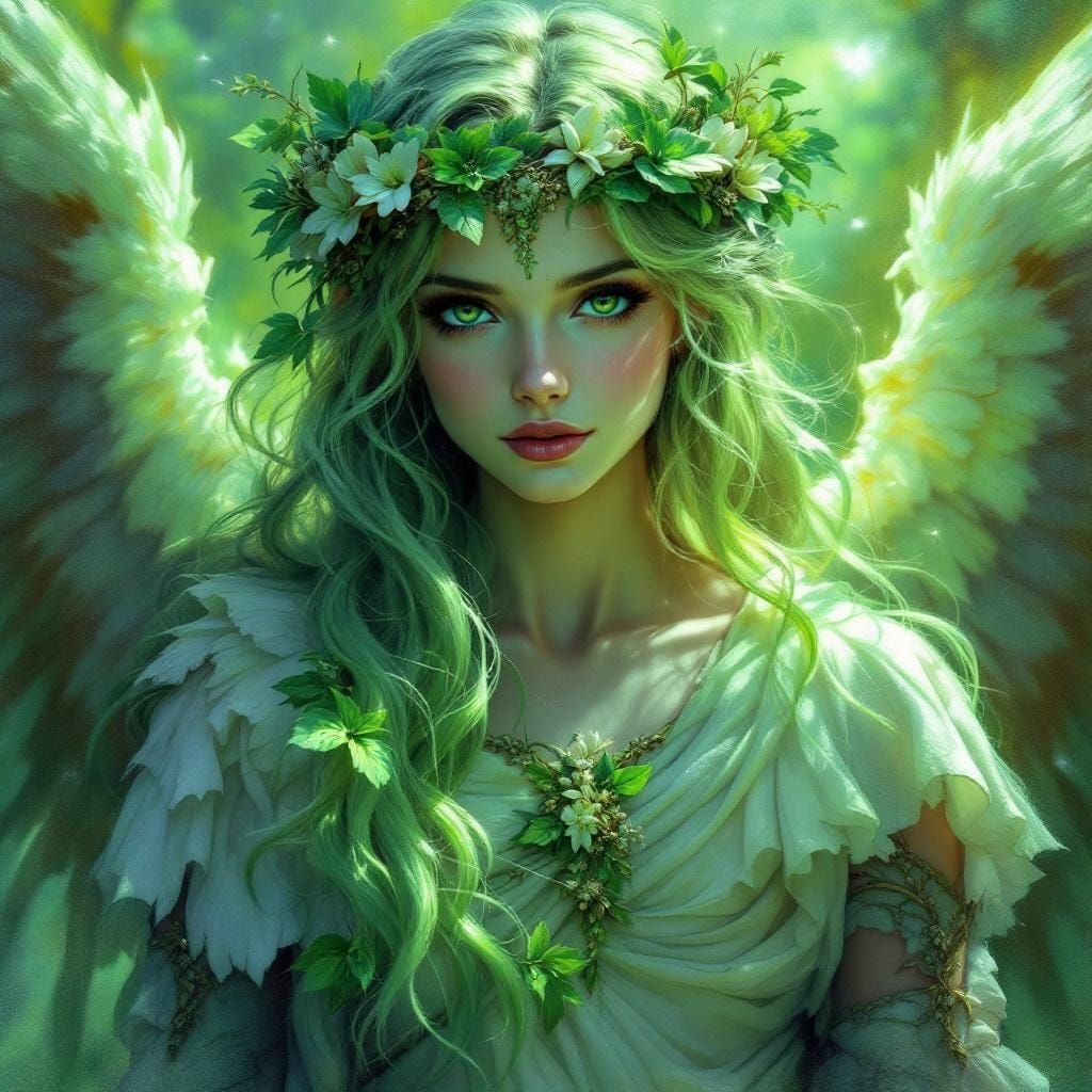 Ariel: Fantasy Archangel of Nature Portrait