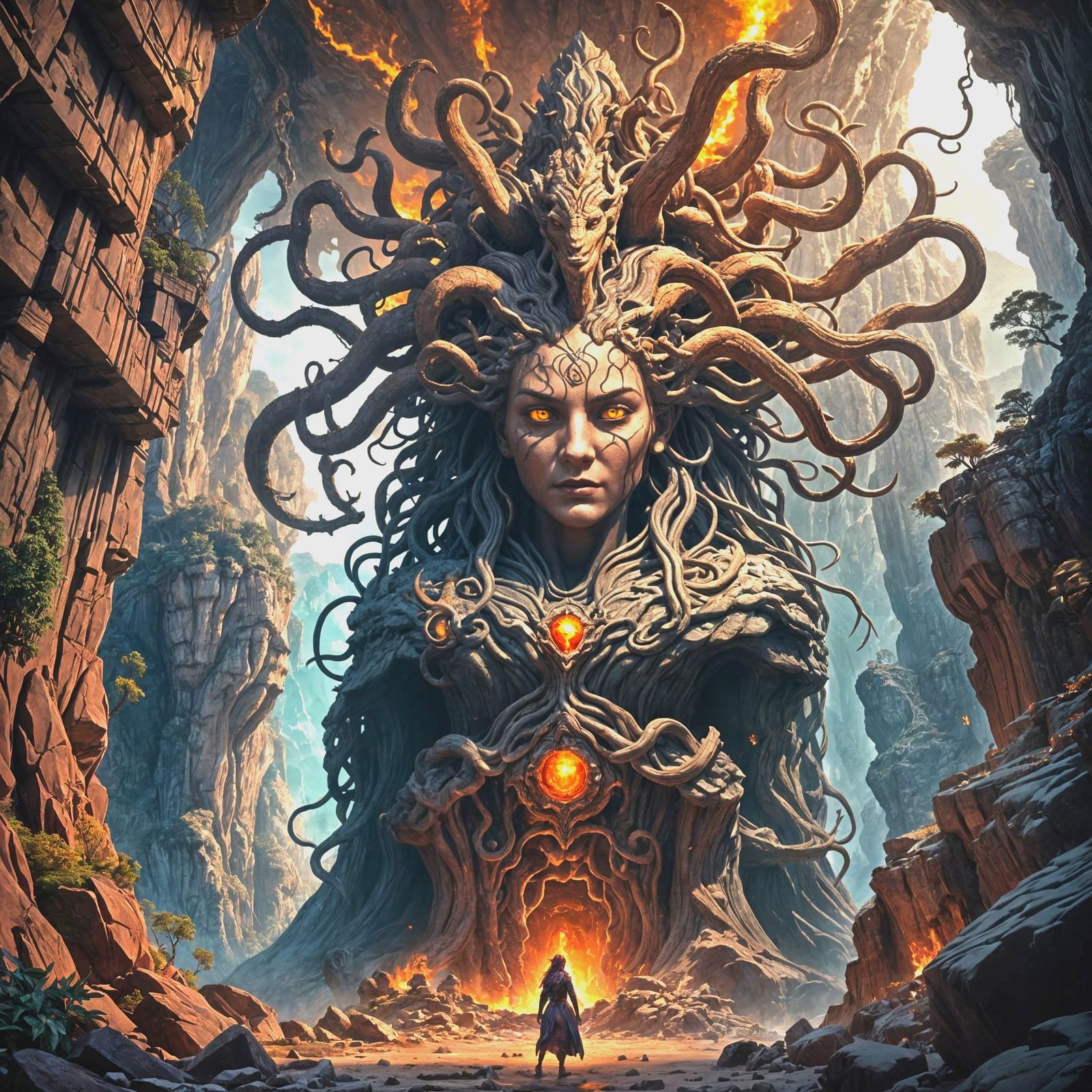Medusa Emerges from Firebird Mountain
