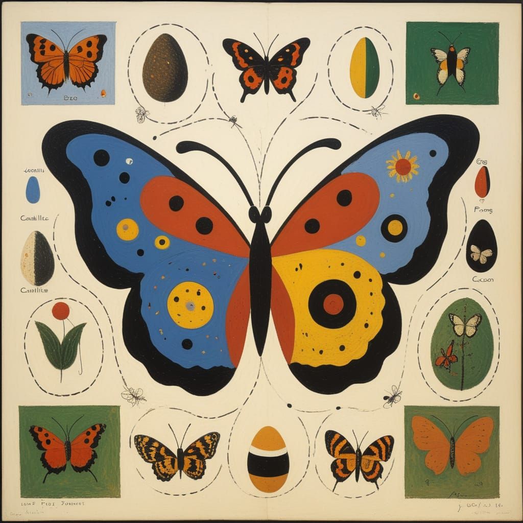 Cyclical lyrical abstraction representation of  the life cyc...