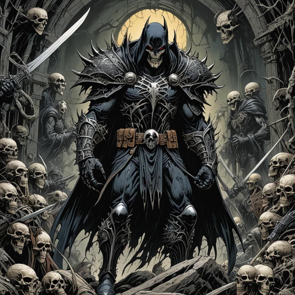 Grimdark Illustration in Comic Book Style