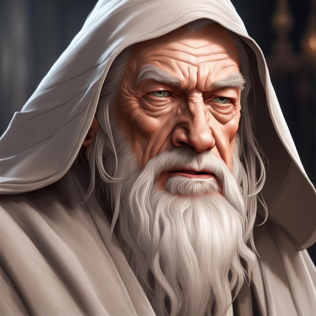 Obi-Wan Kenobi as Gandalf: Photorealistic Concept Art