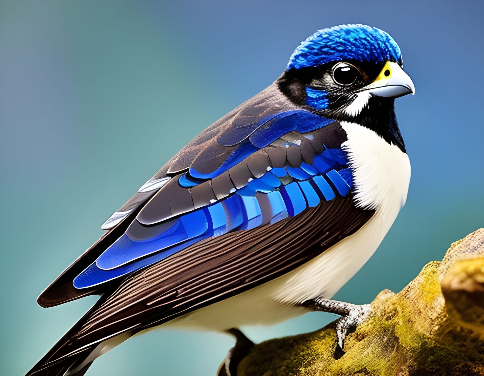 Sparkling Crystal Falcon with Gemstone Feathers