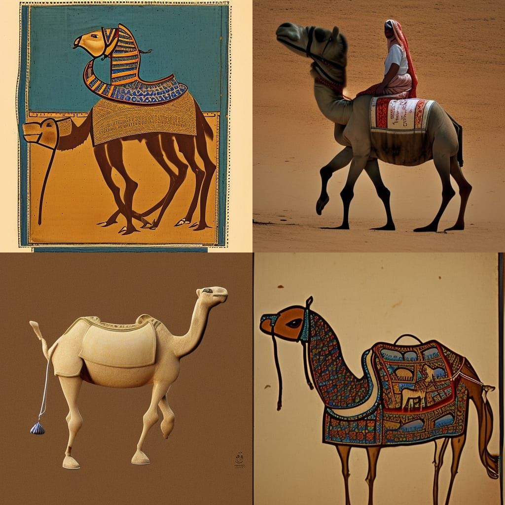 Classical Arabic Scene with Al-Mutanabbi and Companions