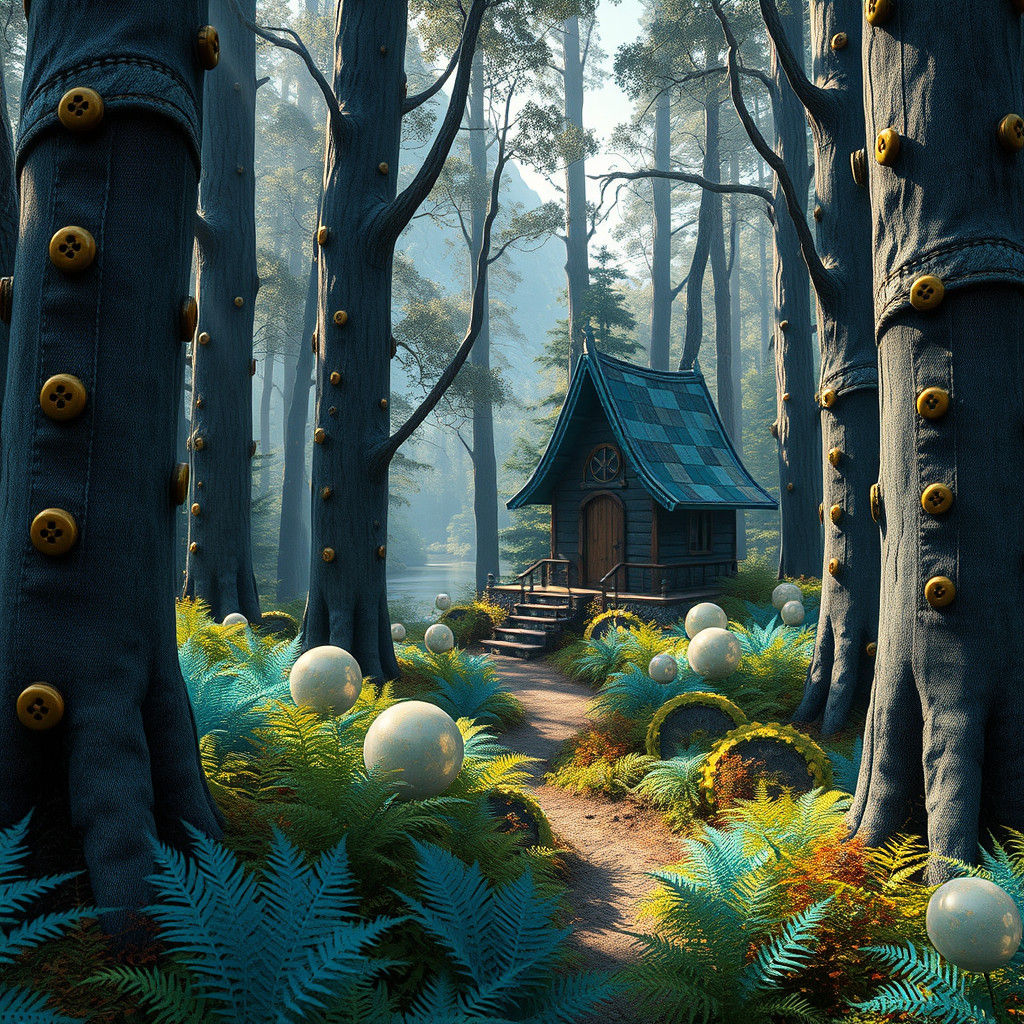 Mystical Jeans Forest: A Dreamlike Landscape