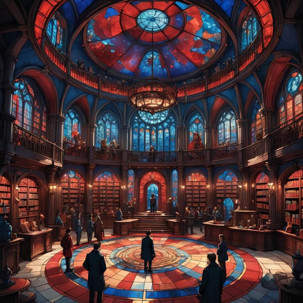 Whimsical Headmaster's Chamber: High-Fantasy Concept Art