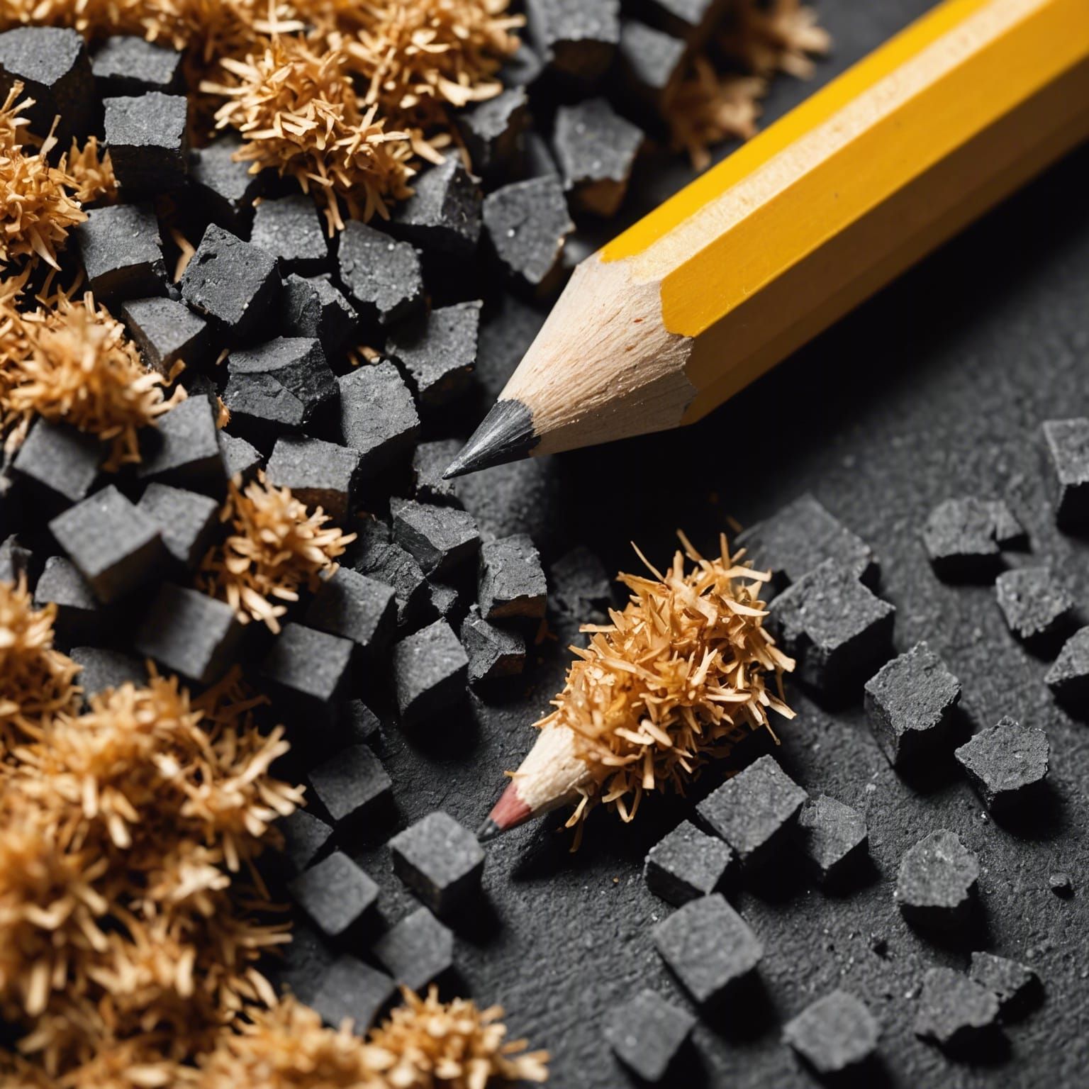 Detailed Macro Photograph of a Pencil Tip