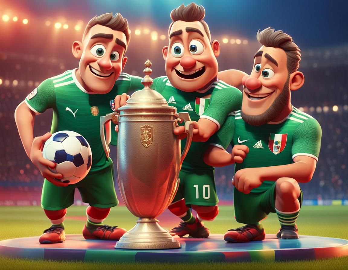 Hungarian Cup: A Pixar-Style 3D Football Celebration