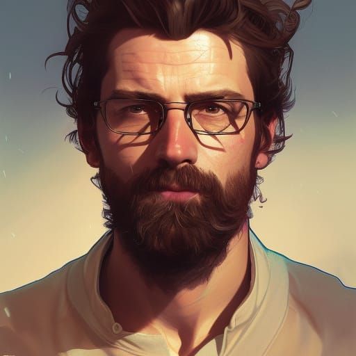 Detailed Portrait of an Adventure Author