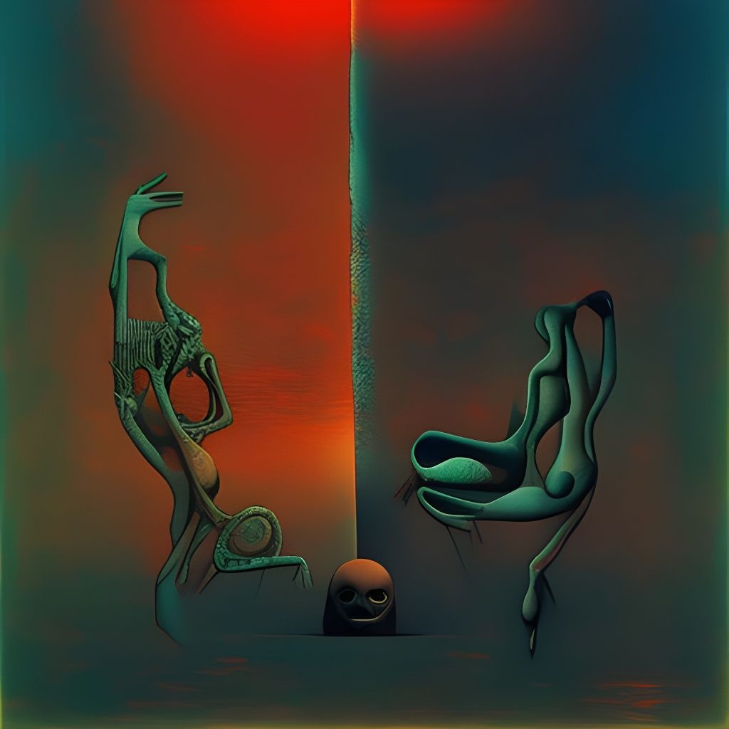 Surreal Dark Fantasy Art Inspired by Abstract Expressionism