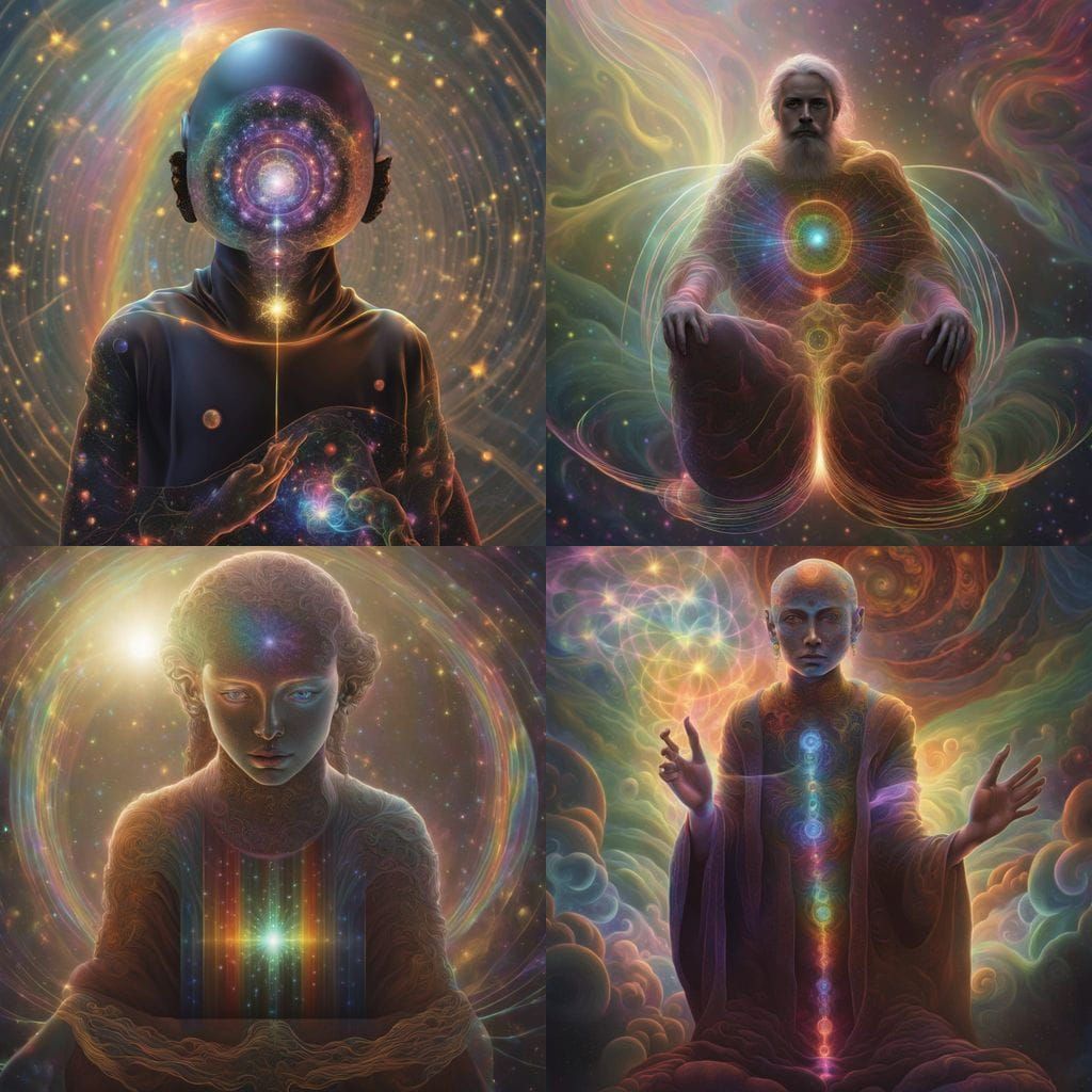 Human Design Projector Aura in Cosmic Void, Ethereal Digital...