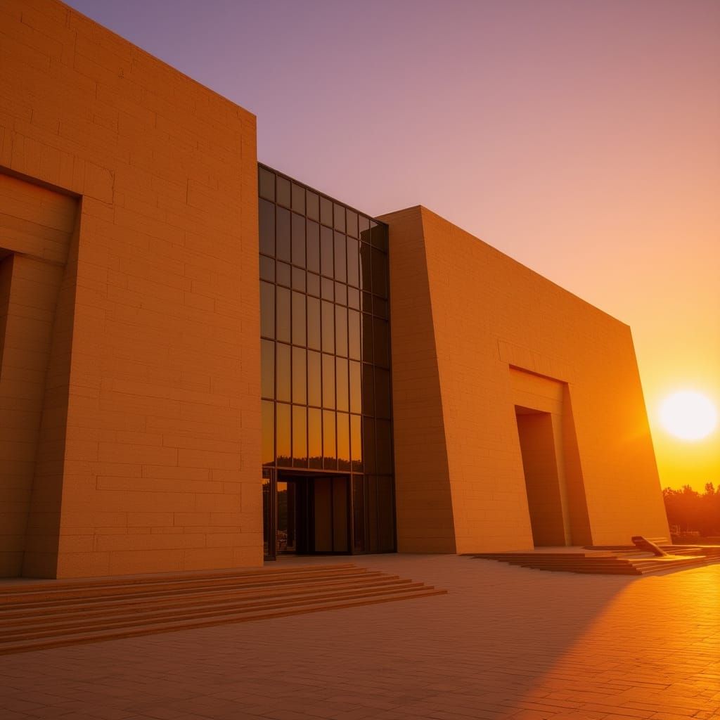 Grand Egyptian Museum at Golden Hour