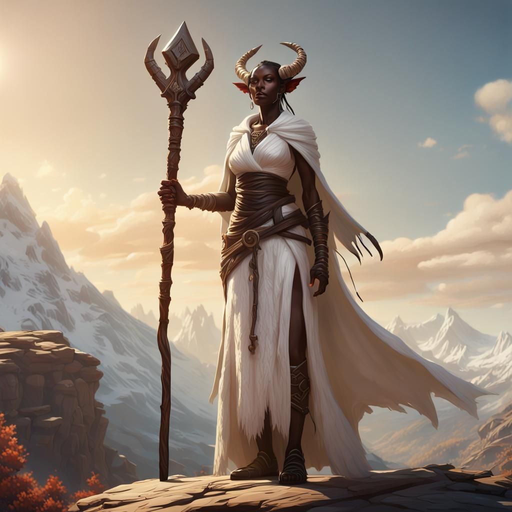 Dark Fantasy Demon in Detailed Landscape