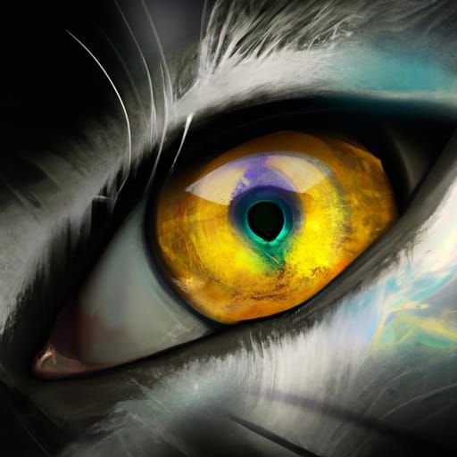 Dramatic Close-up of a Cat Eye