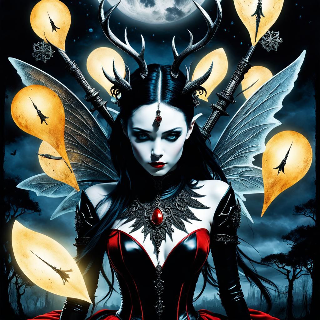 Bioluminescent Dagger Silhouette in Expressionist Style