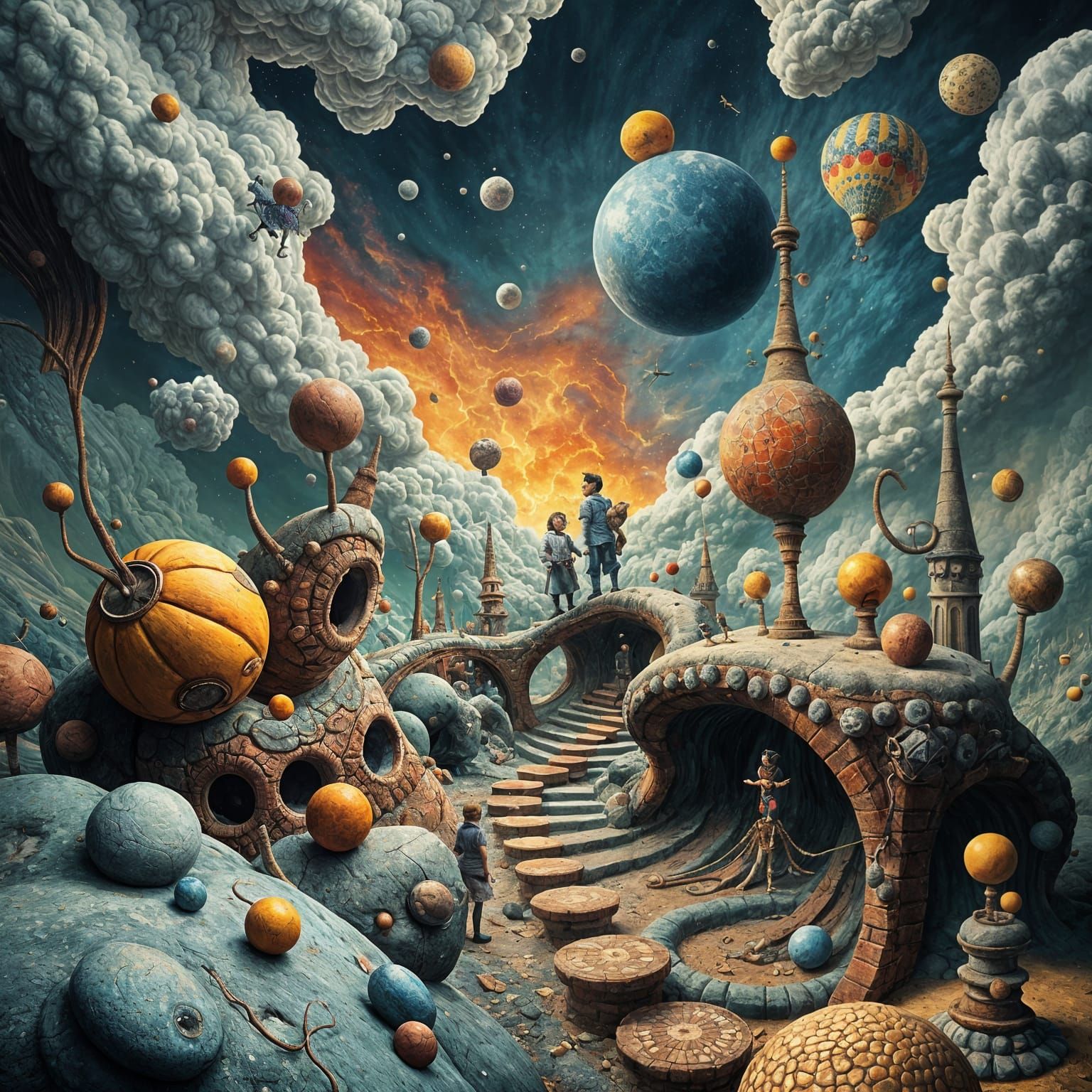 Abstract Surrealism in Vibrant Colors