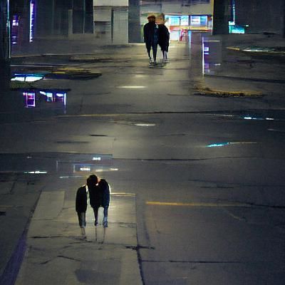 Evocative Lonely Cityscape