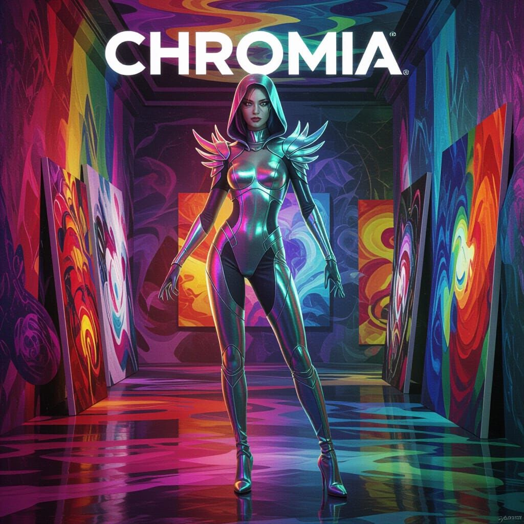 Chromia, Supervillain Controlling Colors in Art Gallery