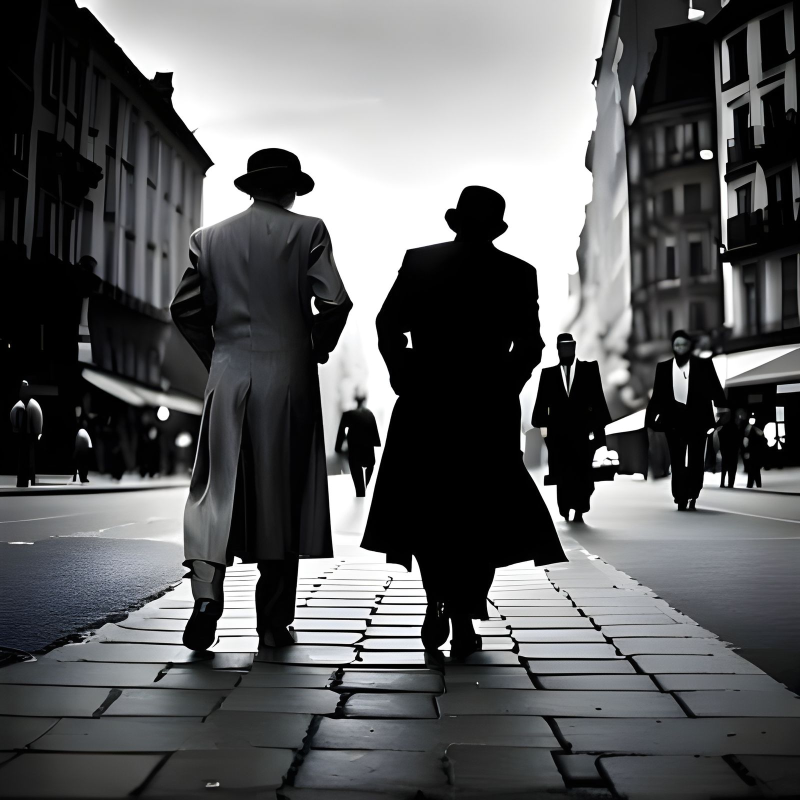Zoot Suit Gangsters in Street Photography Style