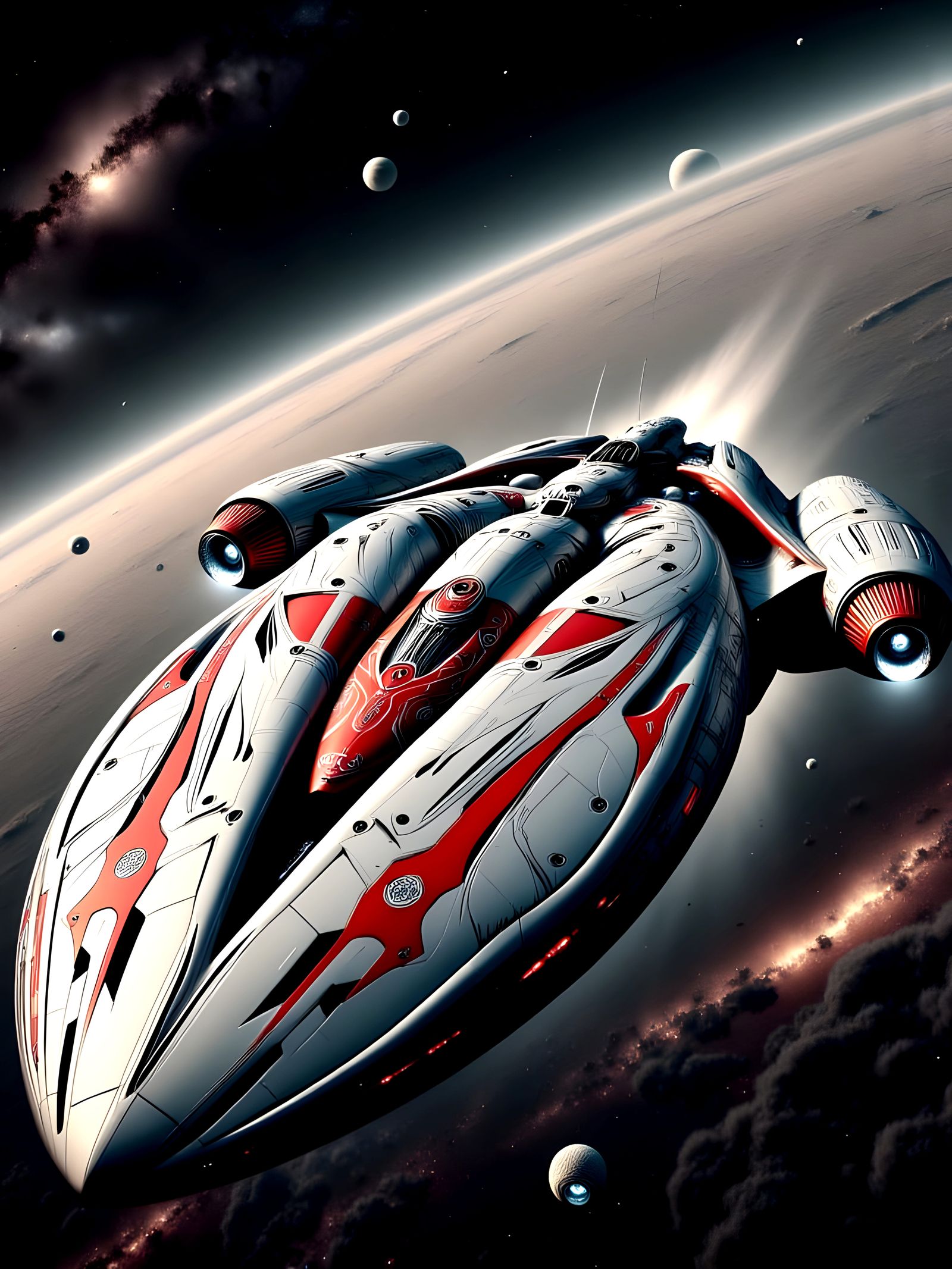 Alternate History Imperial Japanese Space Cruiser on Patrol