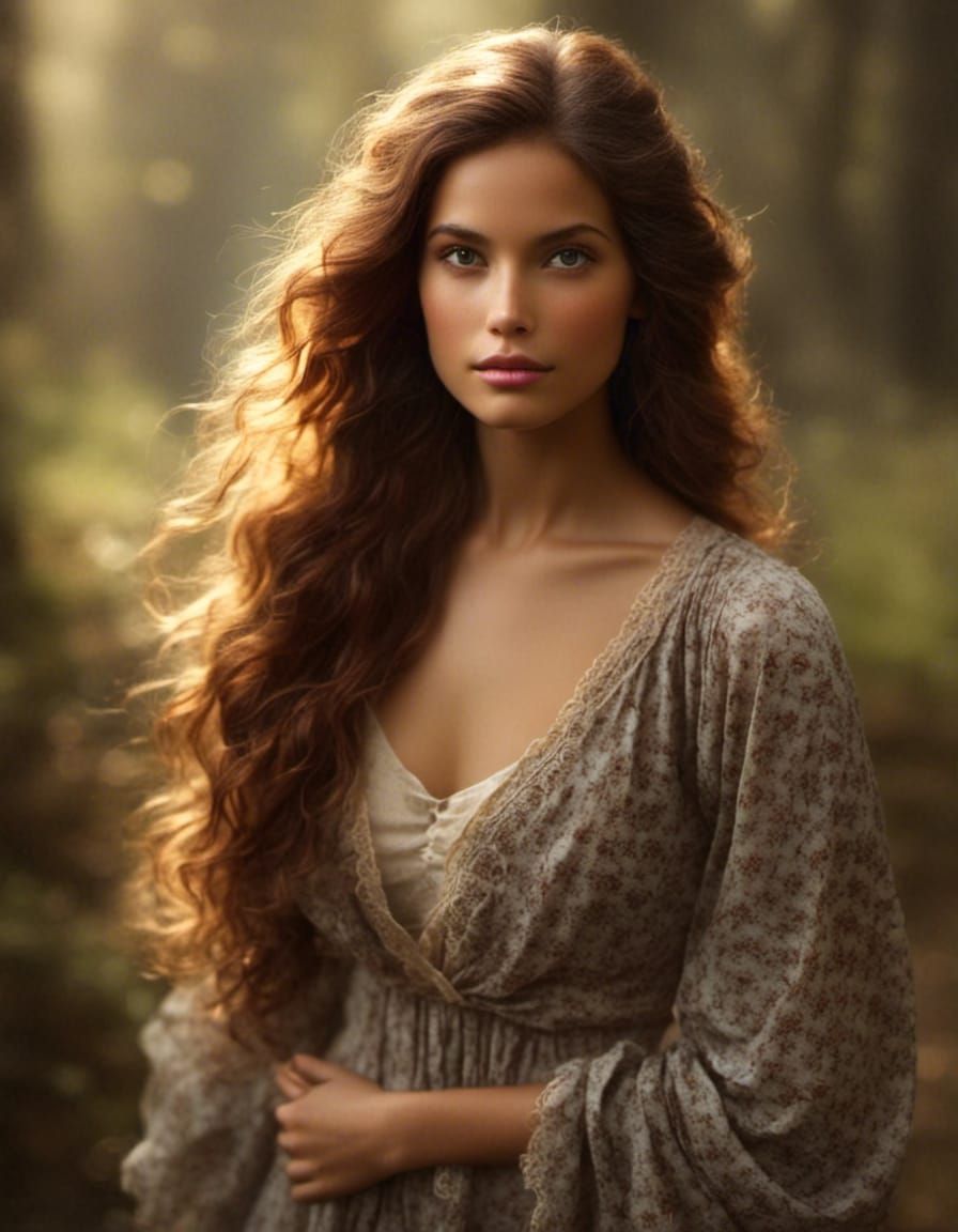 Scandinavian Woman Portrait in Realism Style