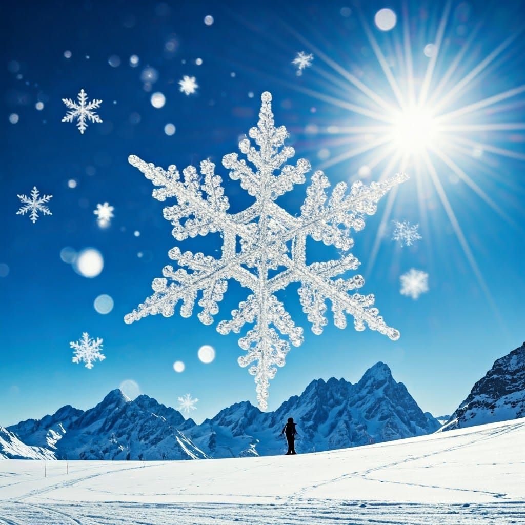 The snow trickles softly...