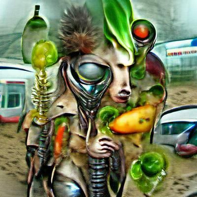 Alien Mud Vortex Intelligence in Biopunk Style