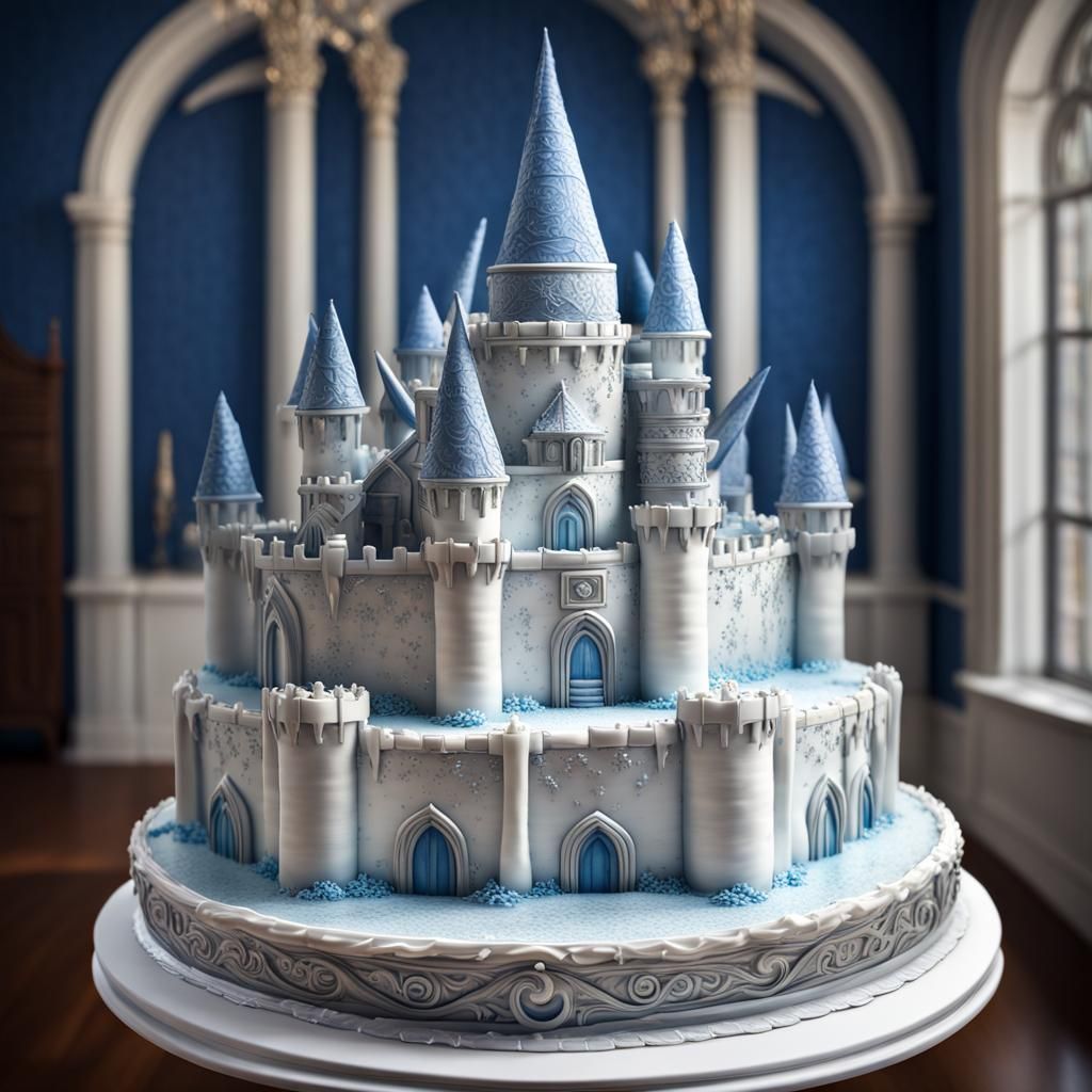 Paladin Castle Cake: Hyperrealistic 64MP Image