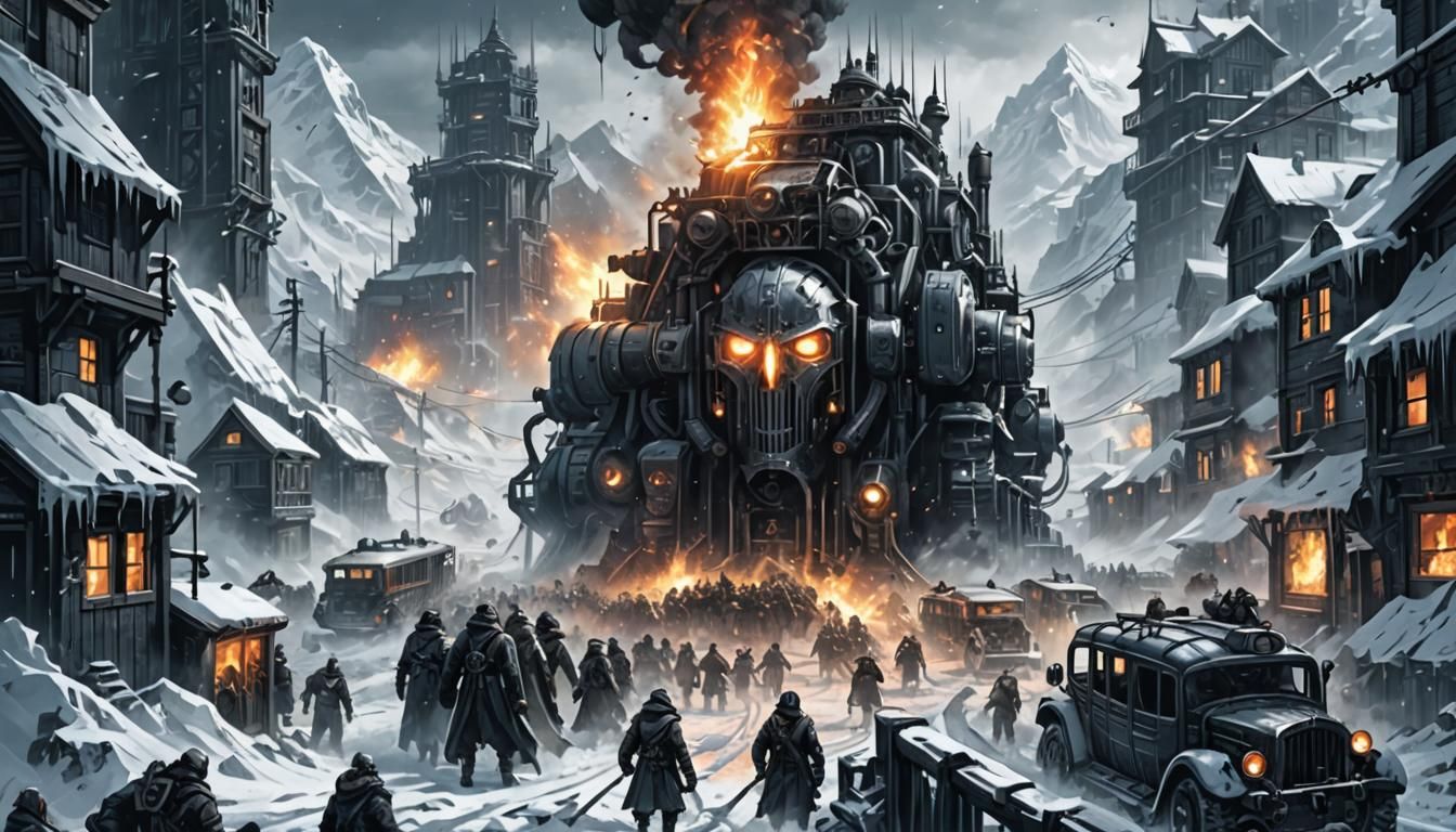 Frostpunk monster boiler wallpaper