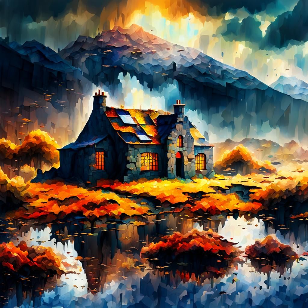 Fauvist Masterpiece: Vibrant 3D Puzzle in Golden Hour