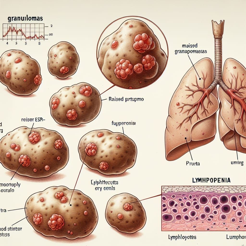 Medical Illustration of Sarcoidosis Granulomas