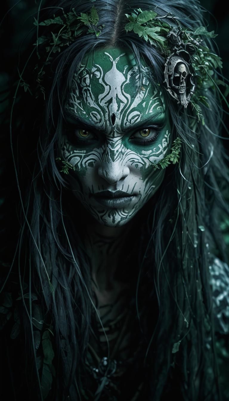 Fierce Anime Warrior in Enchanted Forest