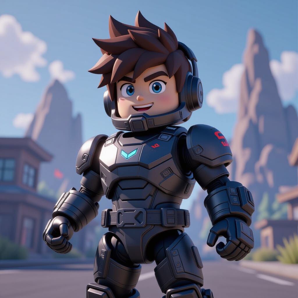 Detailed Roblox Character in 8K Environment