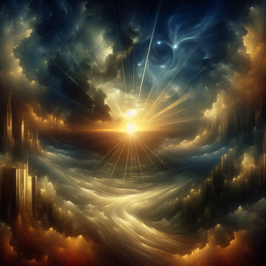 Dark Empty Void with Radial Gradient in 3D