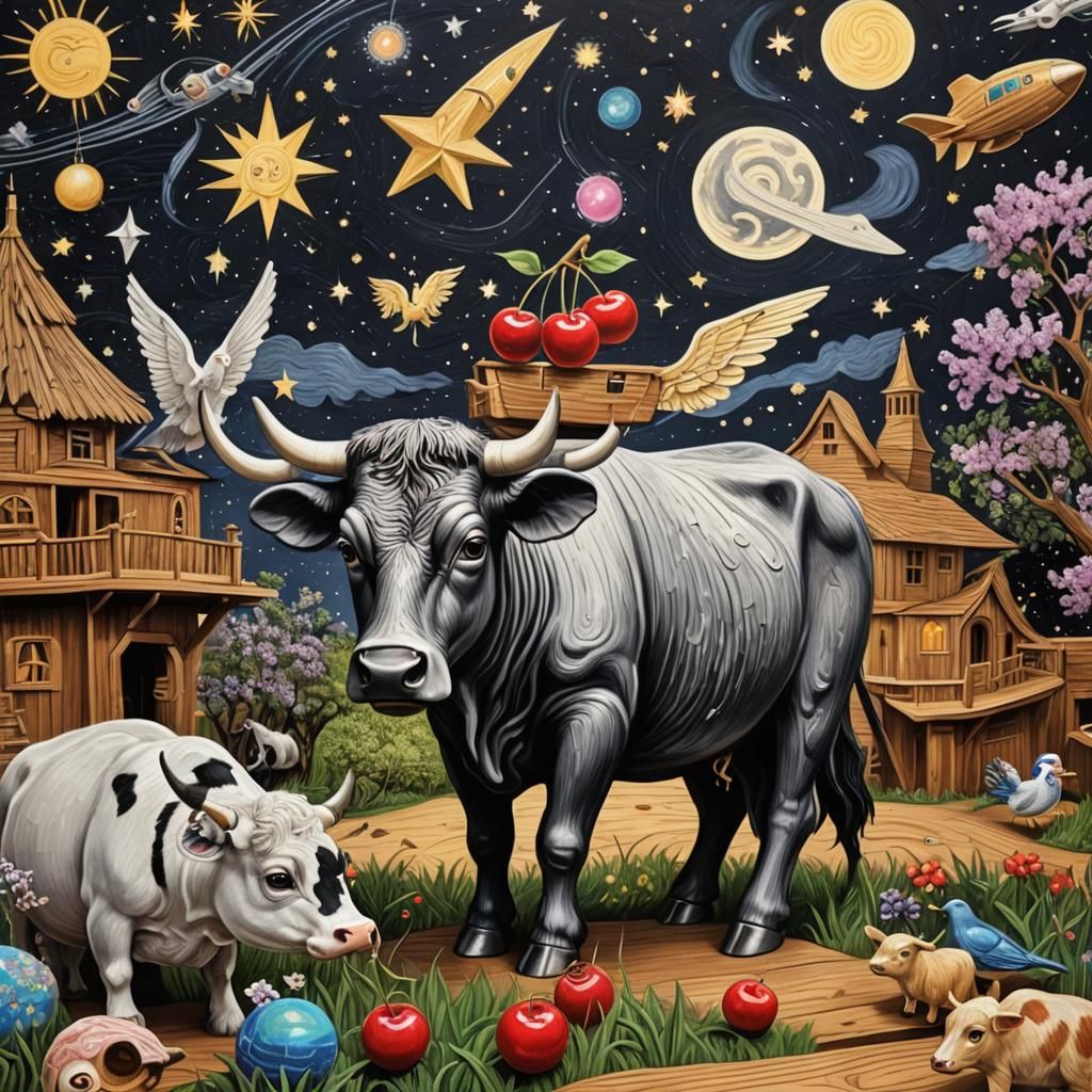 Cherry's Space Adventure: A Hyperrealistic Pop Surrealism