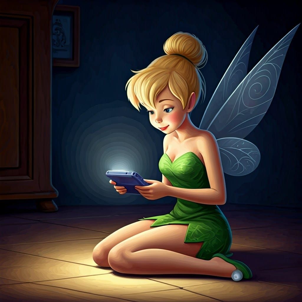 Tinkerbell's Game Boy, Acrylic Painting