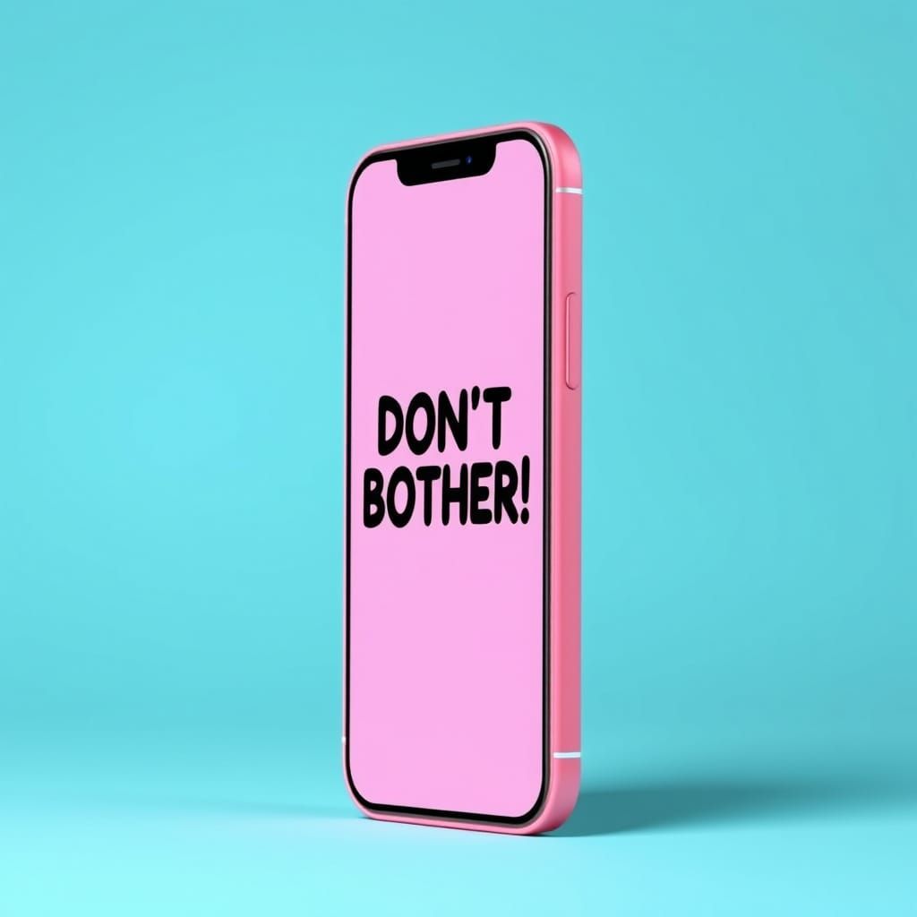 Sleek Pink iPhone 16 in Bold Graphic Design