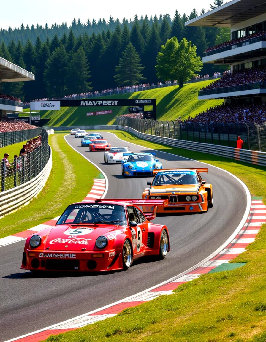 1970s Porsche 935 K3 Coca-Cola Race Car in Acrylic Painting ...