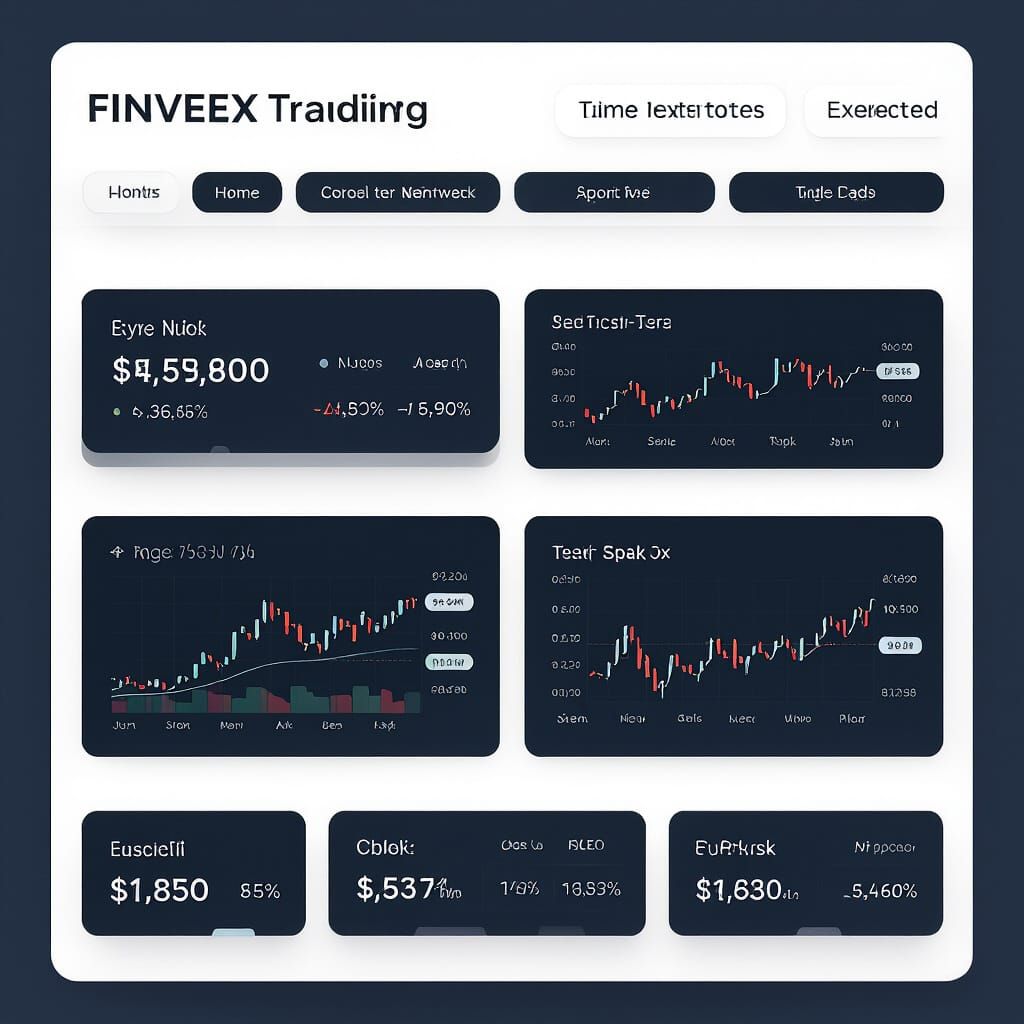 Blank Finvex Trading Platform UI in Dark Mode