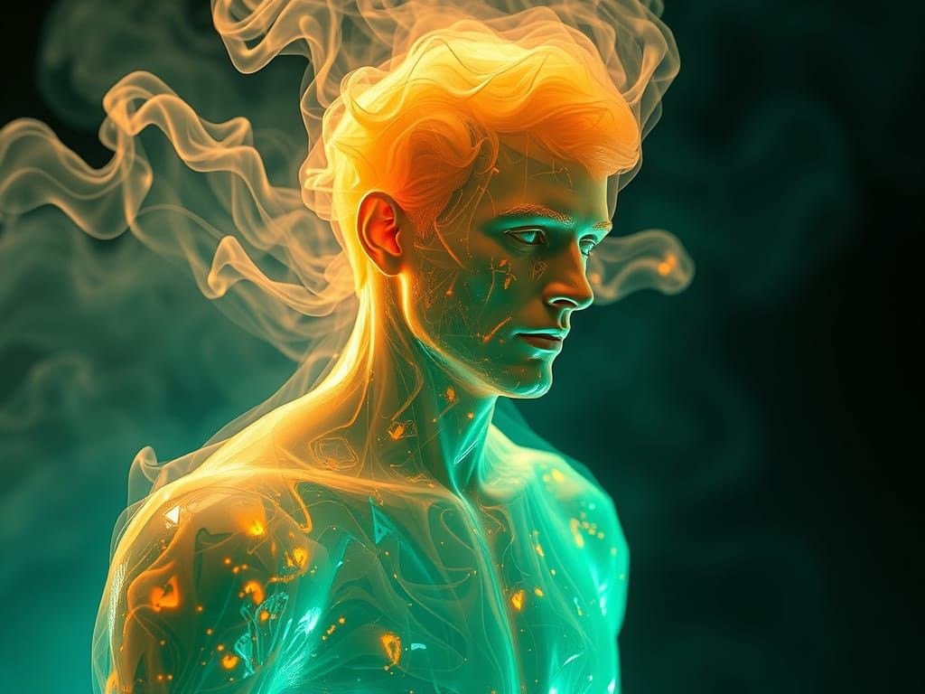 In Heat Vaporization a Man Sighs and a Woman Clad in Sublime...