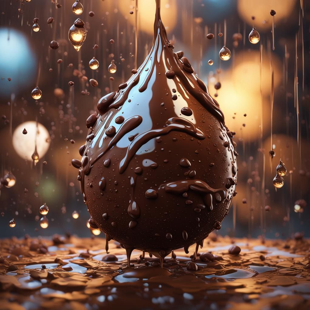 Chocolate Raindrop: Detailed Matte Painting