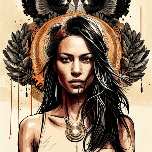 Egyptian Goddess Supermodel in Maximalist Style