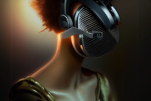 DJ Portrait at Techno Party, Hyperdetailed Digital Art