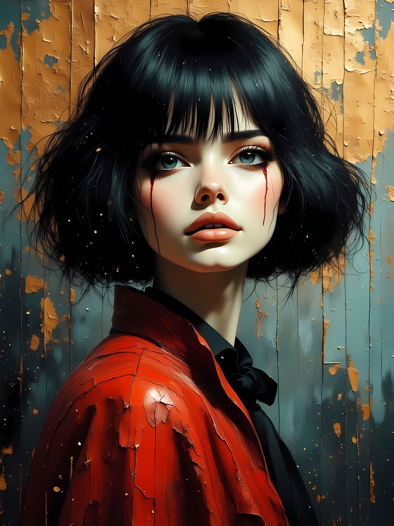 Edgy Editorial Portrait with Luxe and Quirky Symbolism