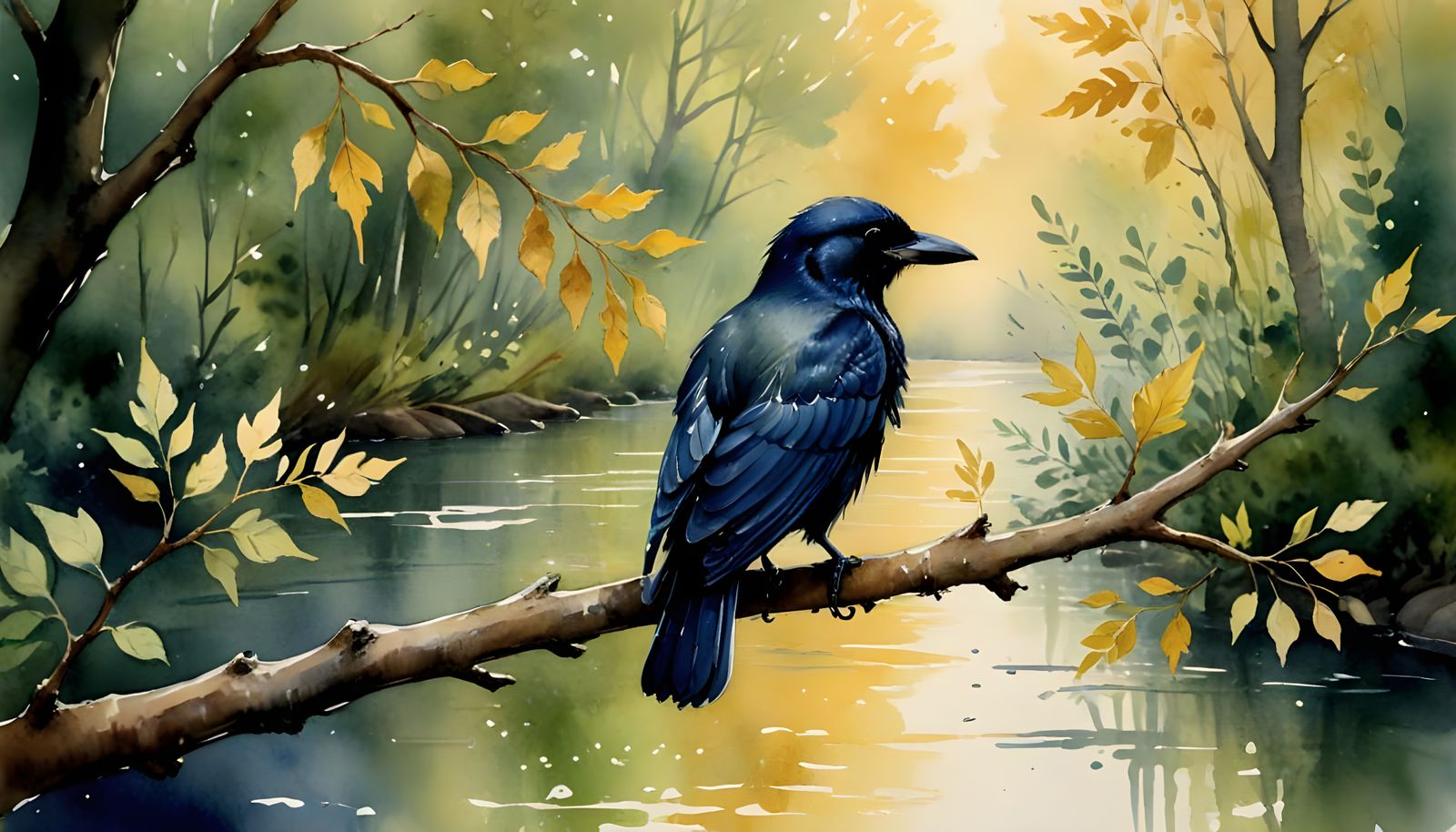 River Dwellers in a Forest Landscape