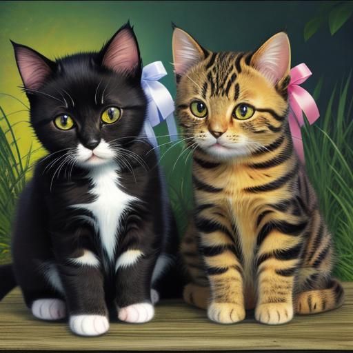 Simple AI Image of Black Cat