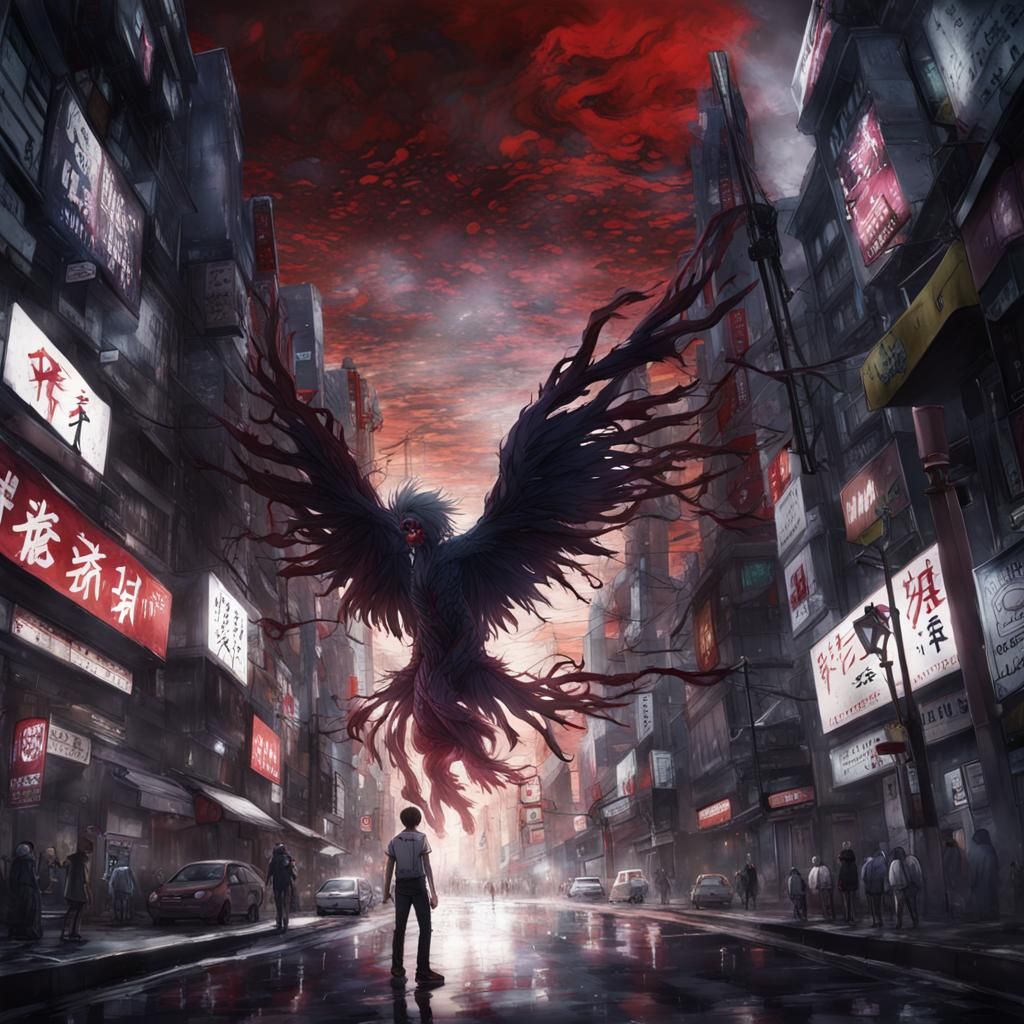 Shuu Tsukiyama T-Shirt Design in Fantasy Art Style