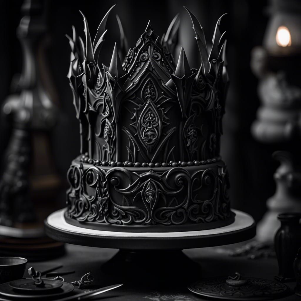 Gothic dark cake
