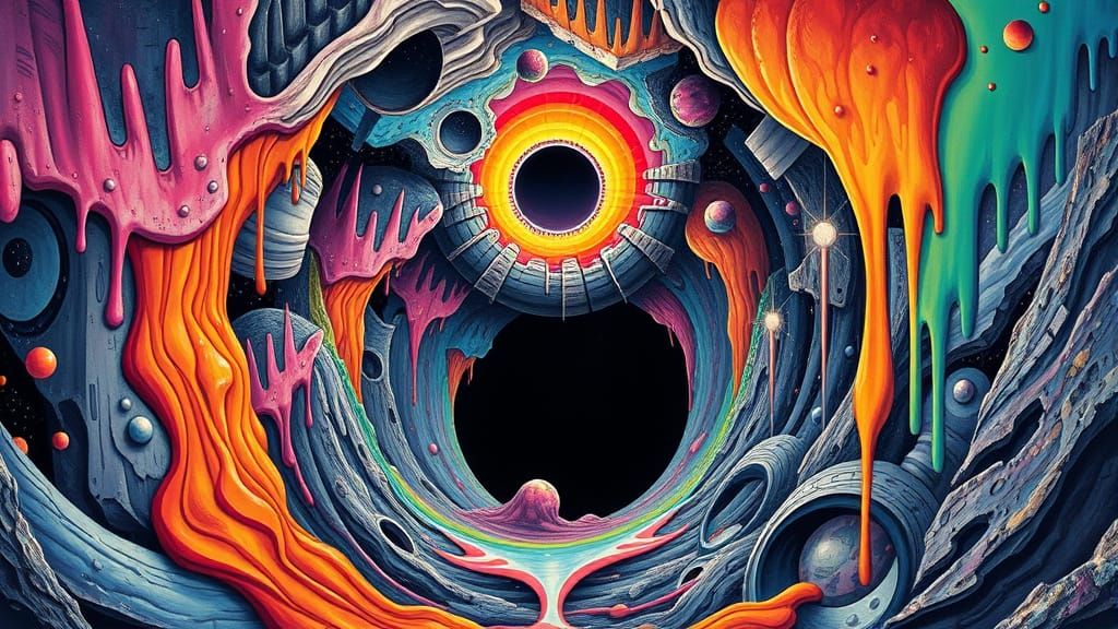 Mind-Bending, Psychedelic Landscape in Impossible Geometry S...