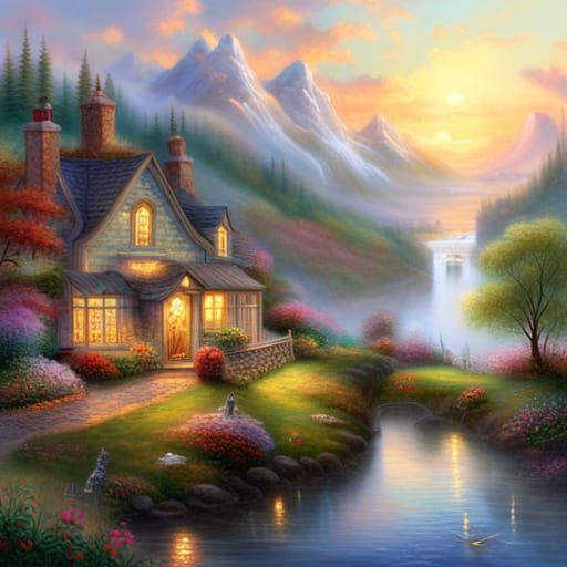 A Happy Country: Ethereal Fantasy Landscape